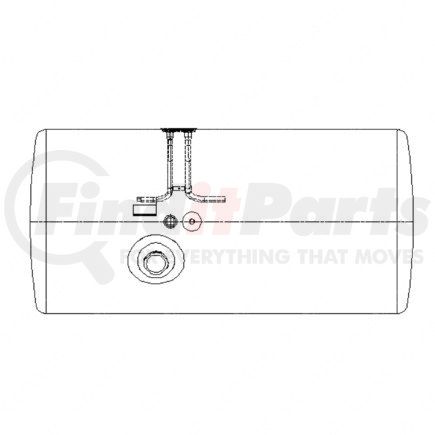 Freightliner A03-28838-151 Fuel Tank - Aluminum, 25 in., RH, 80 gal, Plain, without Electrical Flow Gauge Hole