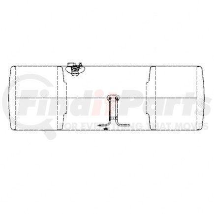 Freightliner A03-28857-160 Fuel Tank - Aluminum, 25 in., LH, 120 gal, Plain
