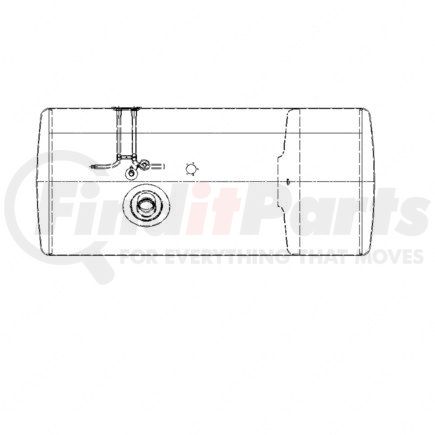 Freightliner A03-31471-160 Fuel Tank - Aluminum, 24 in., LH, 100 gal, Plain