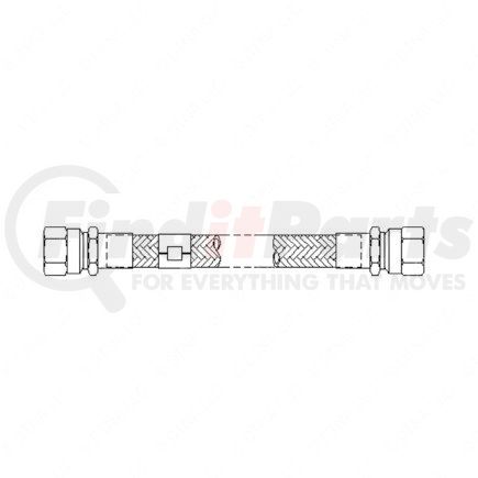 Freightliner A03-25390-094 Fuel Line - 2320.95 mm Tube Length, Stainless Steel Wire Braided with Teflon