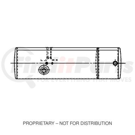 Freightliner A0327135201 Fuel Tank - Aluminum, 22.88 in., RH, 70 gal, Plain