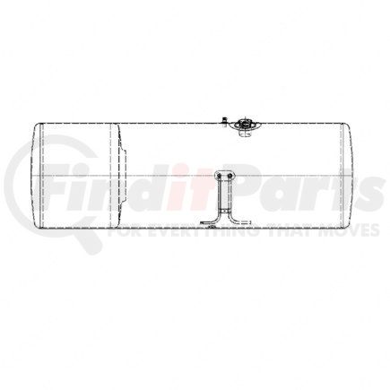 Freightliner A03-27778-311 Fuel Tank - Aluminum, 25 in., RH, 120 gal, Plain