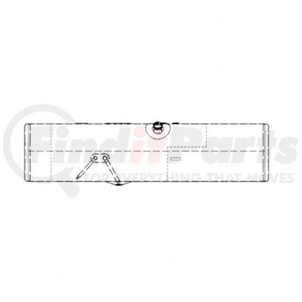 Freightliner A03-35654-420 Fuel Tank - Aluminum, LH, 80 gal, Plain