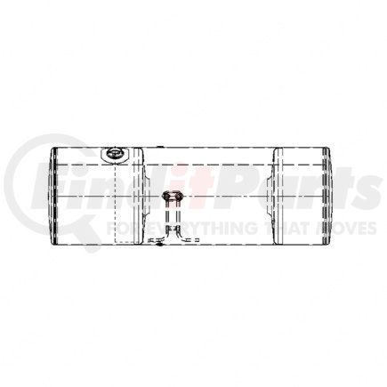 Freightliner A03-37931-161 Fuel Tank - Aluminum, 22.88 in., RH, 80 gal, Plain, without Electrical Flow Gauge Hole