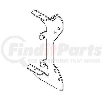 Freightliner A22-77349-000 Step Assembly Mounting Bracket - Aluminum, 0.25 in. THK