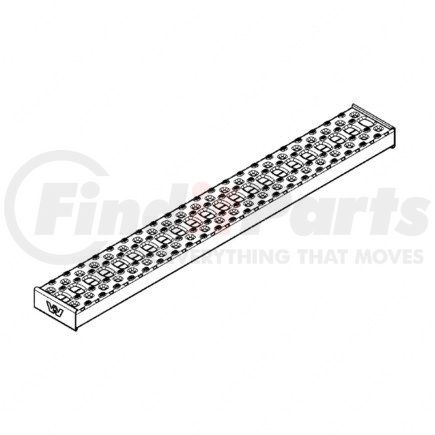 Freightliner A22-77724-085 Fuel Tank Strap Step - Aluminum, 855.08 mm x 142 mm, 2.54 mm THK