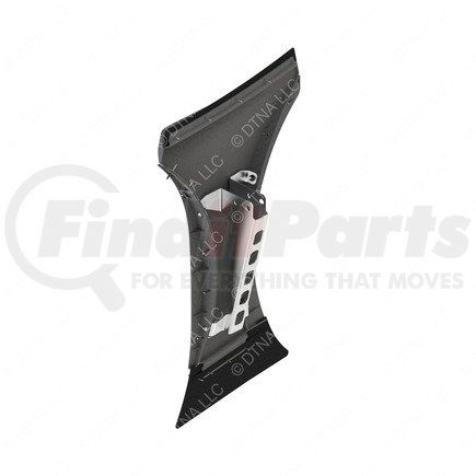 Freightliner A22-76608-021 Fender Extension Panel - Right Side, Thermoplastic Olefin, Granite Gray, 989 mm x 637.32 mm