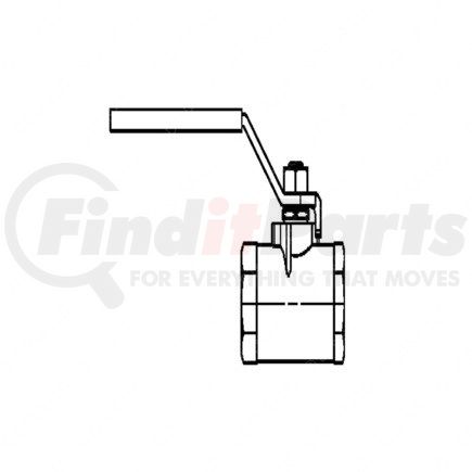 Freightliner A23-09108-008 HVAC Heater Water Shut-Off Valve - Brass