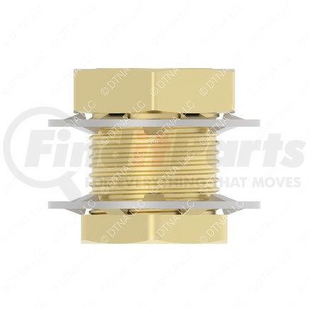 Freightliner A23-11319-005 Air Brake Pipe Coupling - Brass, 1 1/8-14 in. Thread Size