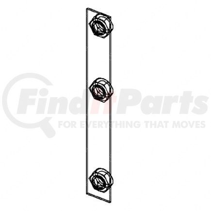 FREIGHTLINER A---680-620-06-16 - panel reinforcement - steel, 181.9 mm x 22.2 mm, 1.47 mm thk | assembly, reinforcement - front panel,