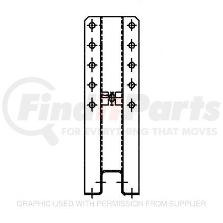 Freightliner A---680-883-06-14 Step Assembly Mounting Bracket - Steel, 0.12 in. THK