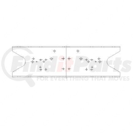 Freightliner A---681-312-38-25 Frame Crossmember - Steel, 740 mm x 210 mm, 6.4 mm THK