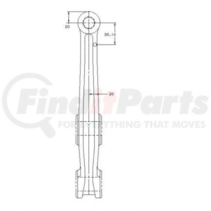 Freightliner A---681-326-00-78 Shock Absorber Bracket - Rear. Lower, Painted