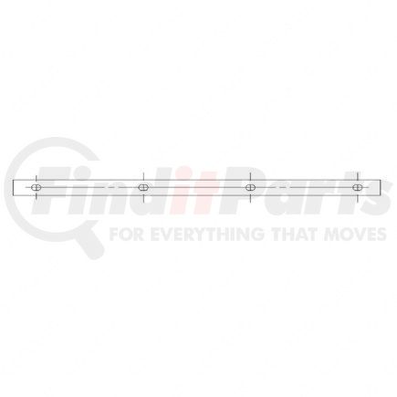 Freightliner A---681-522-01-05 Mud Flap Plate - Aluminum, 610 mm x 25.4 mm, 0.12 in. THK