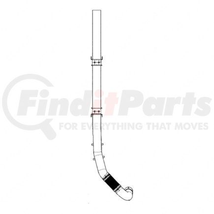 Freightliner A-956-490-57-10 Exhaust Pipe - Gas Line