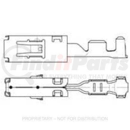 Freightliner AI-1-968873-1 Female Terminal - Copper Alloy, Female Connector