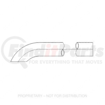 Freightliner E04-13444-032 Exhaust Stack Pipe - Aluminized Steel, 0.07 in. THK