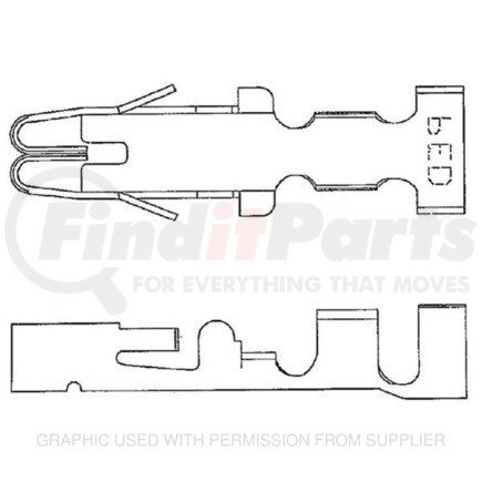 Freightliner PAC12020321L Multi-Purpose Wiring Terminal - Brass, Female Connector