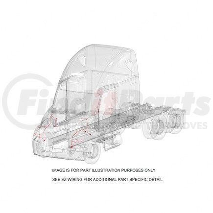 Freightliner S76-00000-041 Hood Wiring Harness - Hood Mounting Location