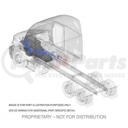 Freightliner S80-00032-758 Engine Control Wiring Harness - Engine Control System, P4, 10 / OBD16 / GHG17