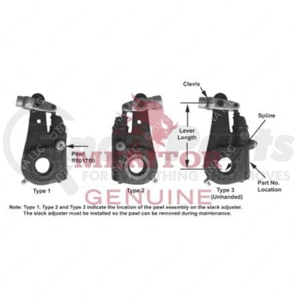 Freightliner TDA-R801075 Air Brake Automatic Slack Adjuster - 1.5 in., 28-Spline