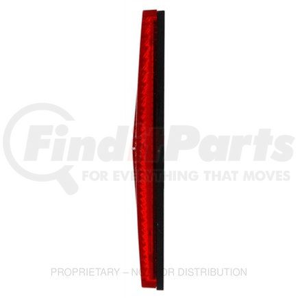 Freightliner TL98035R Rectangle, Red, Reflector, Black ABS 2 Screw,