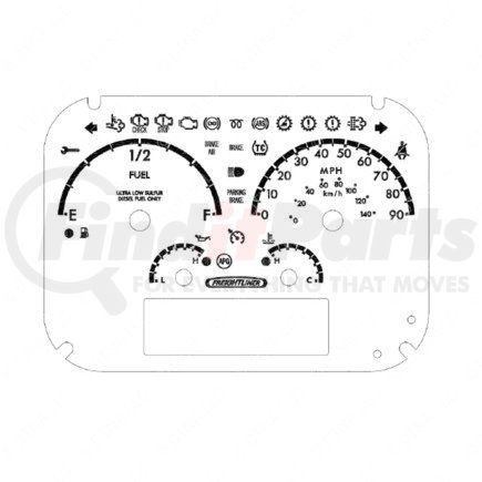 Freightliner W22-00022-013 Instrument Panel Assembly - Instrument Control Unit, Adjusted Mutual Information, Diesel, Non-On Board Diagnostic (OBD)
