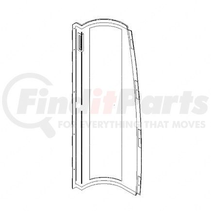 Freightliner WWS54003M7099DA Sleeper Side Panel Trim - Right Side, Maroon, 1332.48 mm x 254.51 mm