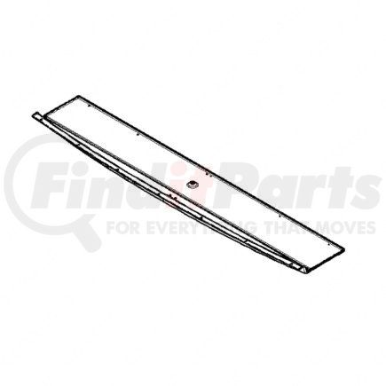 Freightliner WWS54012G7355H Overhead Console Panel - ABS, Gray, 1299.97 mm x 264.41 mm