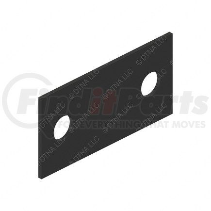 Freightliner WWS671163571 Hood Tie End Backing Plate - Steel, 76.2 mm x 38.1 mm, 1.9 mm THK