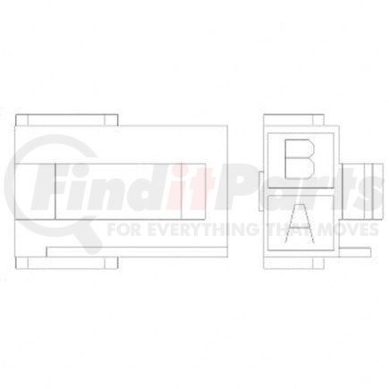 Freightliner 23-13141-226 Multi-Purpose Wiring Terminal - ECU/Device, Gray, Plug, 2 Cavity Count