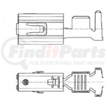 FREIGHTLINER 23-13209-303 - multi-purpose wiring terminal - female | terminal -female, multiple contact point, 6.3, 5(10)