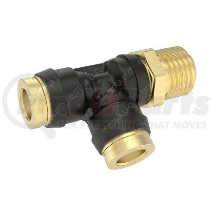 Freightliner 23-14402-004 Pipe Fitting - Tee, Run, Push-to-Connect, 0.38 Male PT, 0.38 NT, 0.38 NT