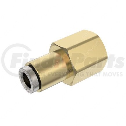 Freightliner 23-14412-001 Pipe Fitting - Connector, Straight, Push-to-Connect, 0.25 Female PT to 0.25 NT