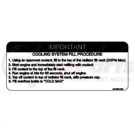 Freightliner 24-01874-000 Air Bag Information Label