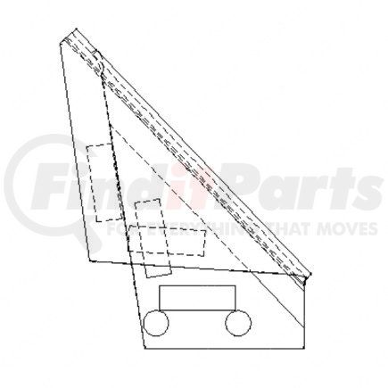 Freightliner A22-62290-001 Bunk Cover - Right Side, Fiber Board, Black, 226.06 mm x 196.34 mm