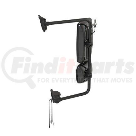 Freightliner A22-74243-030 Door Mirror - Assembly, Rearview, Outer, Black, Antenna, Heated, Detroit Diesel Electric, Ambient Air Temperature, Left Hand