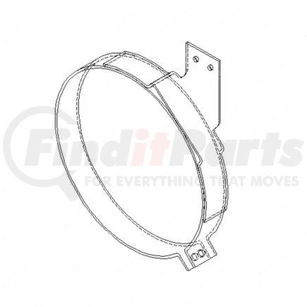 Freightliner A04-19874-000 Exhaust Clamp - Steel, 3.3 mm THK