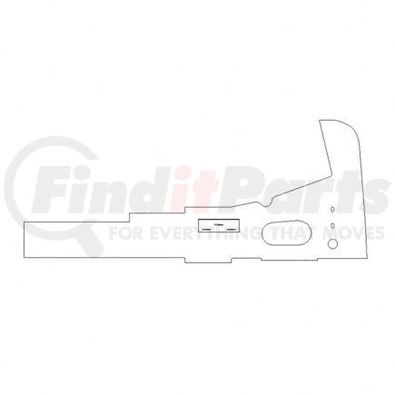 Freightliner A05-16242-001 Radiator Recirculation Shield Seal - Rubber, 726.9 mm x 351.6 mm, 4.76 mm THK