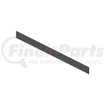 Freightliner A05-29566-000 Radiator Recirculation Shield - Aluminum, Black, 1313 mm x 101.6 mm, 3.18 mm THK