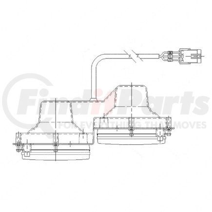 Freightliner A06-15605-002 Headlight Housing Assembly - Left Side, 393.42 mm x 171.42 mm