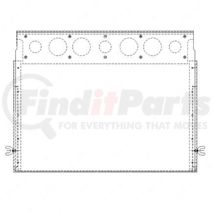 Freightliner A0617878000 Tractor Trailer Tool Box Cover - Aluminum, 787.4 mm x 606.29 mm