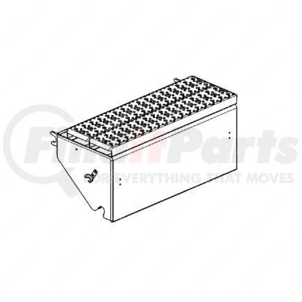 Freightliner A06-95141-016 Battery Cover - Assembly, 1B9, 4 Battery, Polished, With Tread