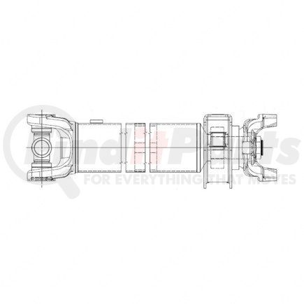 Freightliner A09-10748-532 Drive Shaft - Assembly, SPL100XS, Inboard, Midship, 53.50 in.