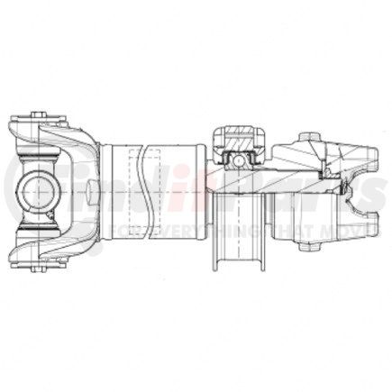 Freightliner A09-30127-422 Drive Shaft - Intermediate, 17XLT, Half Round, Midship, 42.5 in. - Phased