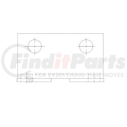 Freightliner A1512137000 Forward Frame Bracket - Steel, 5 in. x 2.81 in.