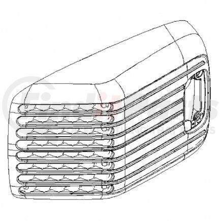 FREIGHTLINER A17-14238-003 - grille - material | scoop - air intake, hood mounted