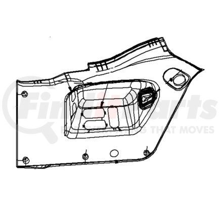 Freightliner A18-39198-001 Door Interior Trim Panel - ABS, Sahara Taupe