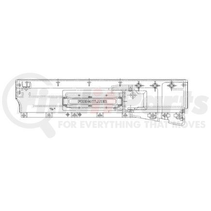 Freightliner A18-21718-001 Door Sill - Left Side, Polycarbonate, Black, 794.26 mm x 175.26 mm, 6.35 mm THK