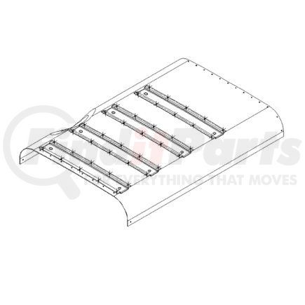 Freightliner A18-35720-007 Floor Pan - Aluminum, 1477 mm x 1024.5 mm, 2.54 mm THK